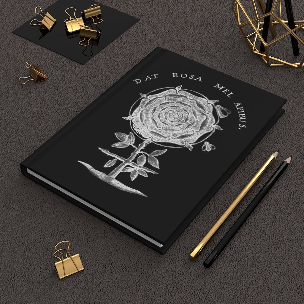 Rose Cross. Hardcover Journal with lines. Rosy Cross Diary. Rosicrucian Notebook
