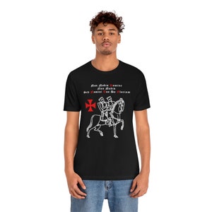 Knights Templar  T-shirt. Templar symbol and motto