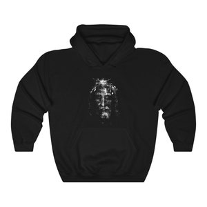 The Holy Face. Face of Christ. Shroud of Turin. Sindone. Gnostic Christ. Hoodie. Hooded sweatshirt