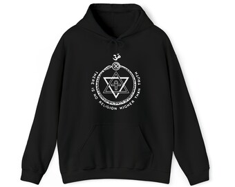 Theosophy.No religion higher than Truth. Hoodie. Hooded Sweatshirt