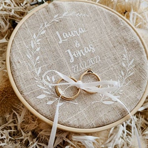 Wedding embroidery frame for wedding rings ring cushion embroidery frame wedding memory