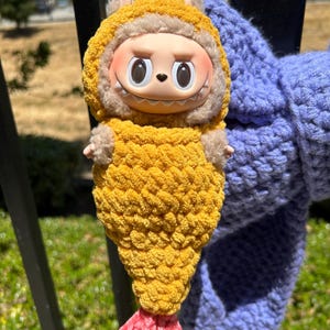 Wacky Mart Labubu Crochet Tempura shrimp outfit