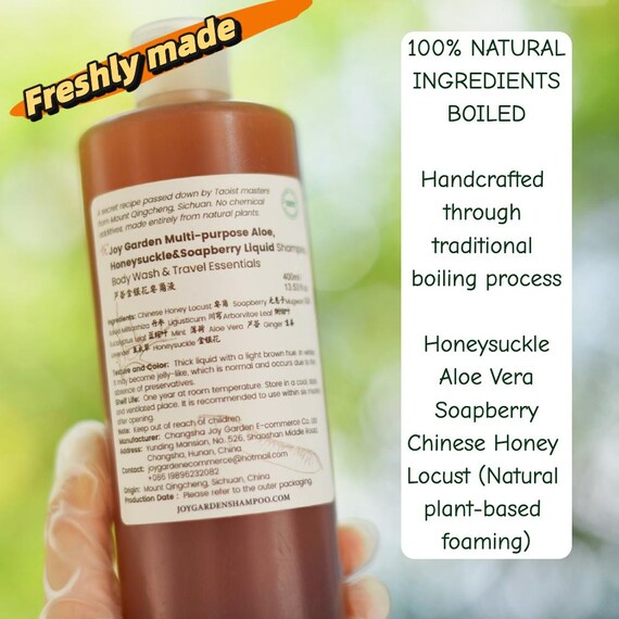Joy Garden Herbal Aloe & Honeysuckle 2-in-1 Shampoo Body Wash - TCM Formula  - Etsy