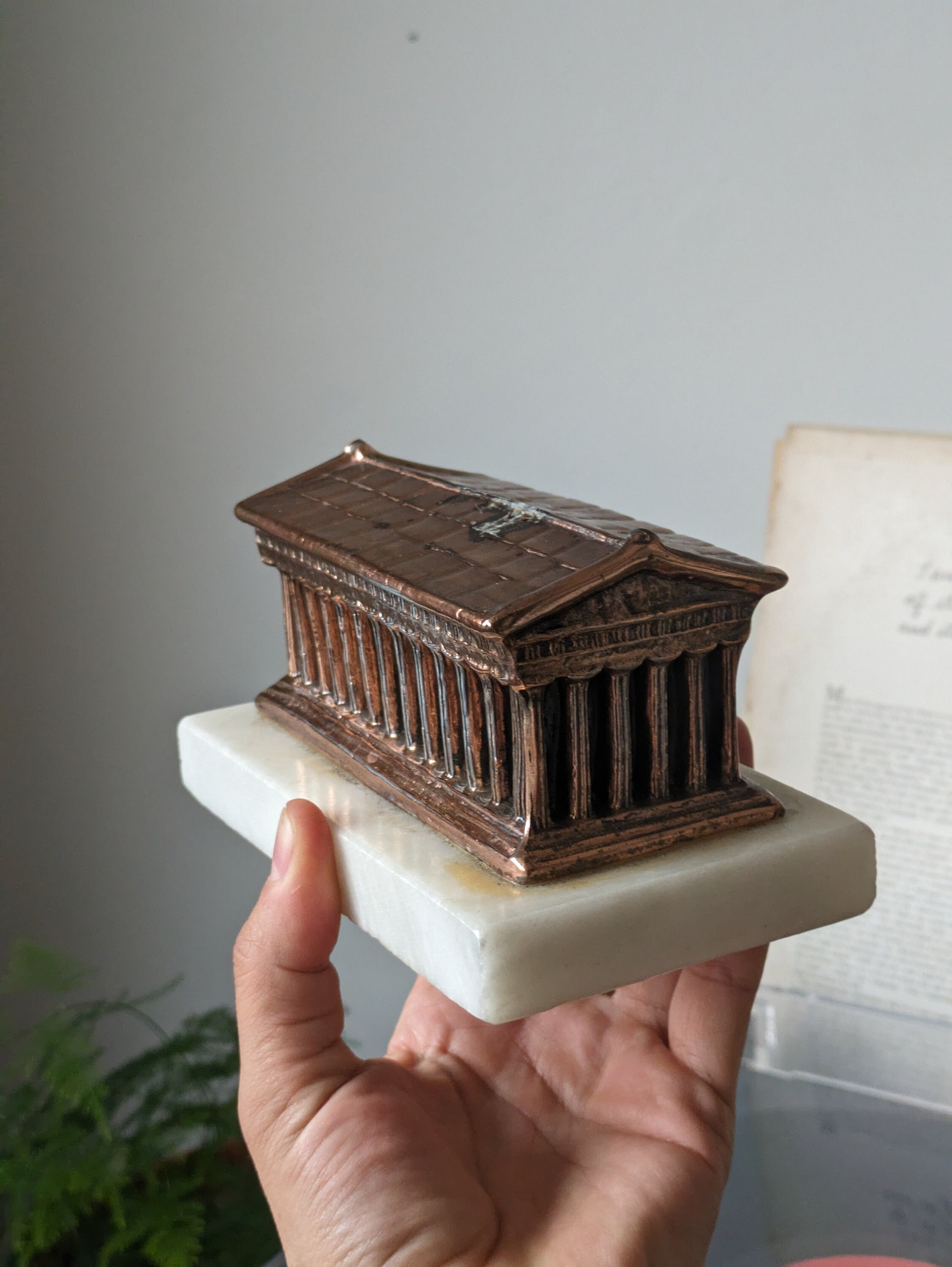 The Parthenon or Thesium Ancient Greek Temple Vintage Metal Souvenir