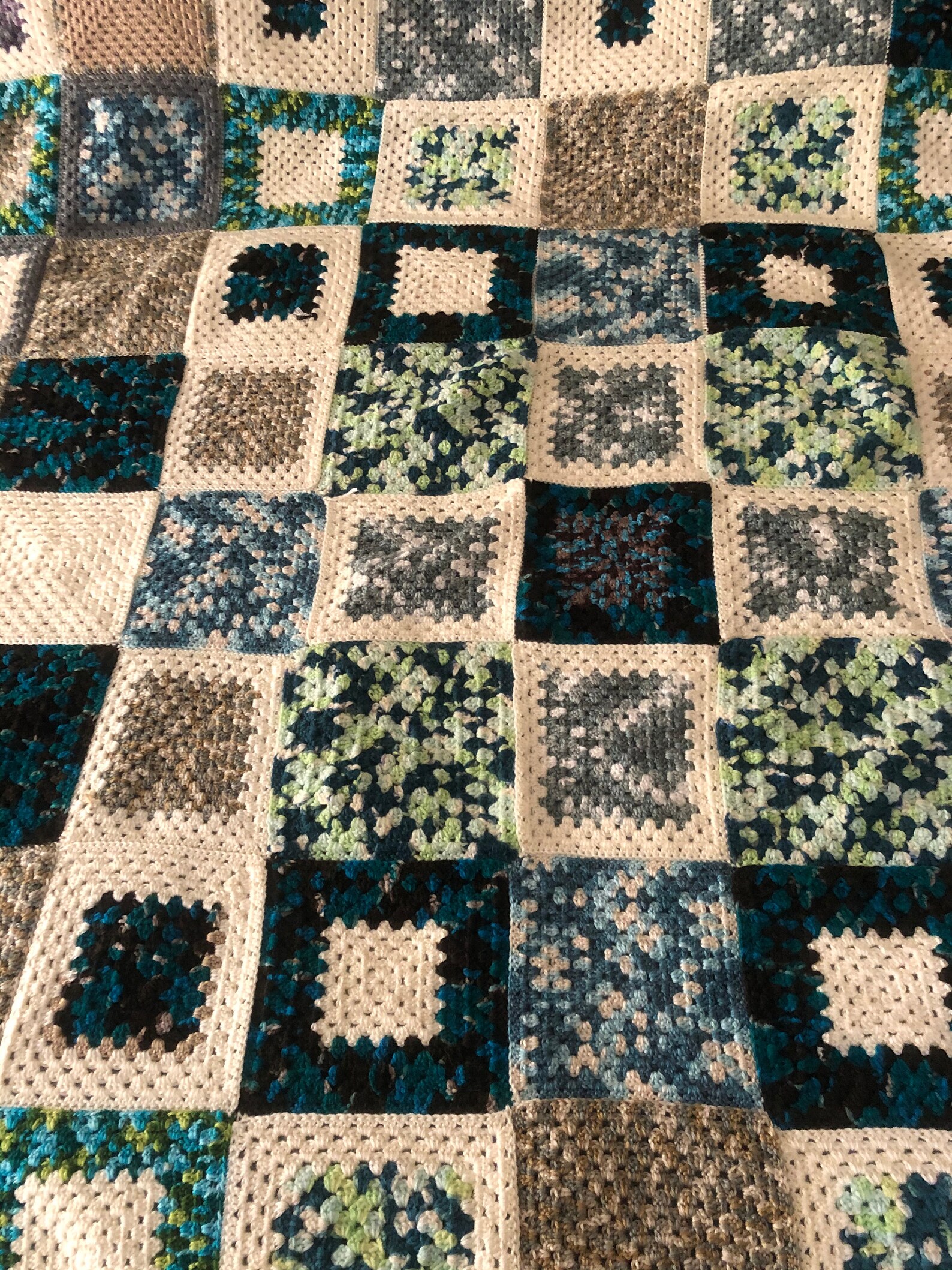 King Size Patch Crochet Blanket Etsy