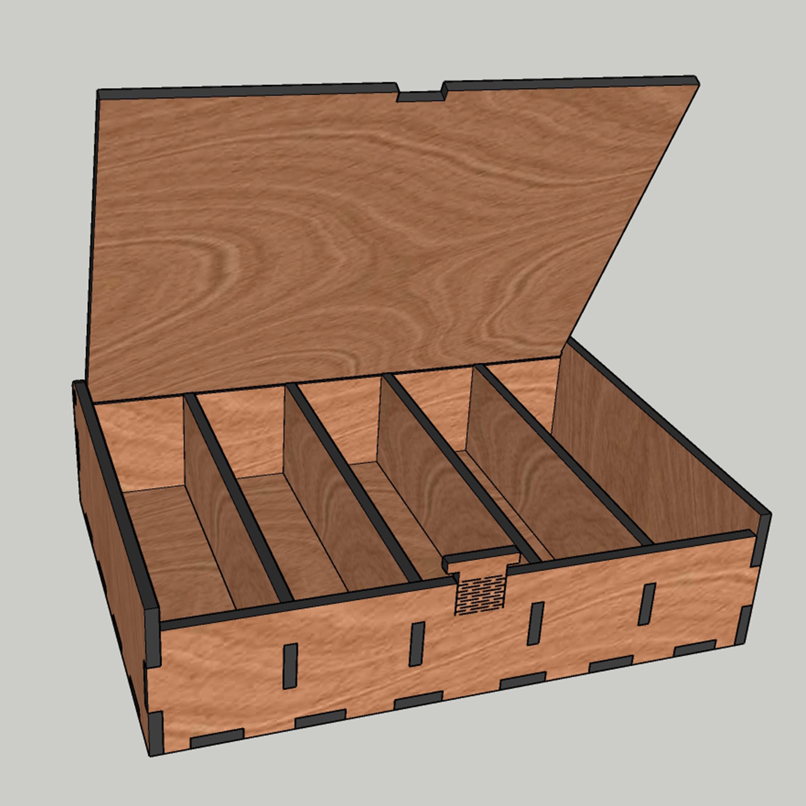 Box Storage Trinkets With Dividers Laser Cut File Laser Cut Etsy