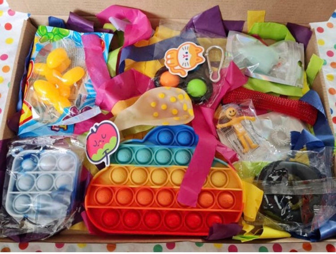 Fidget toy Birthday box Gift box Treat box with card | Etsy