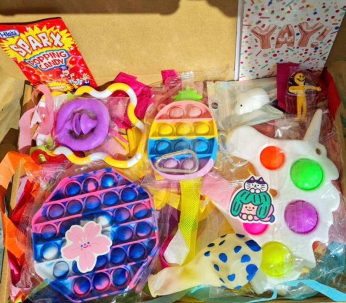 Fidget toy Birthday box Gift box Treat box with card Etsy