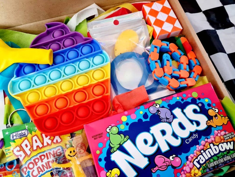 Fidgets n Sweet box Fidget toy Birthday box. Gift set Etsy