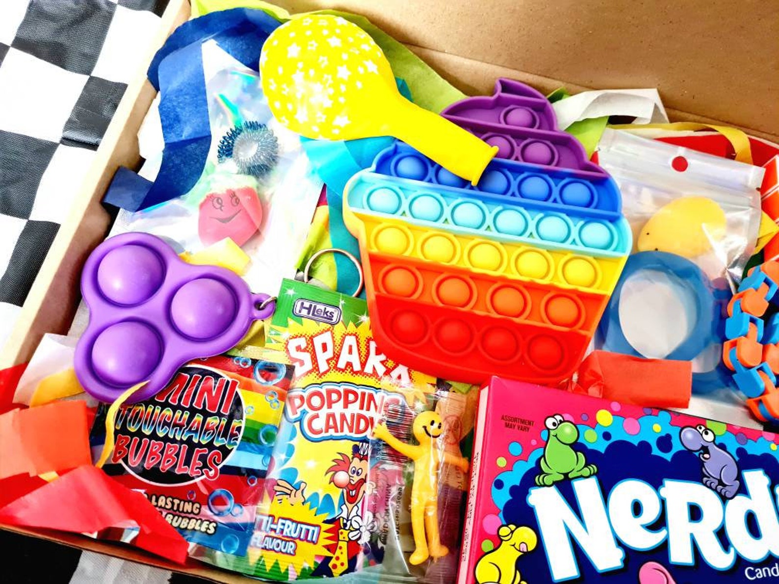 Fidgets n Sweet box Fidget toy Birthday box. Gift set | Etsy
