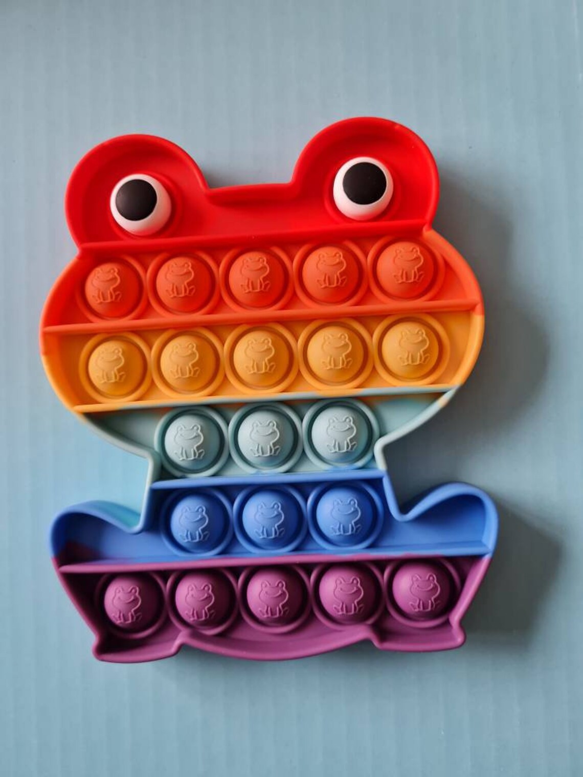 Pop it frog rainbow colours Push pop Fidget toy. Etsy