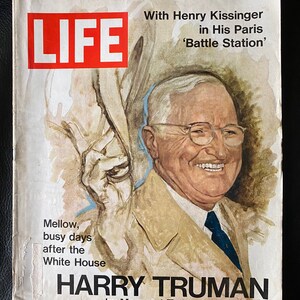 Life Magazine December 1, 1972, 1972 Life Magazine, Harry Truman, Henry Kissinger, Running Back Larry Brown, Michelangelo’s Pieta
