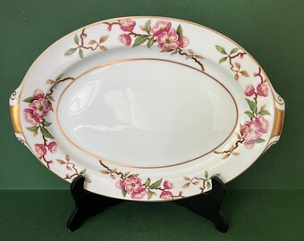 Narumi Cherry Blossom 12” Platter, Narumi Serving Platter, Cherry Blossom Platter, Large Floral China Platter, Blossomtime