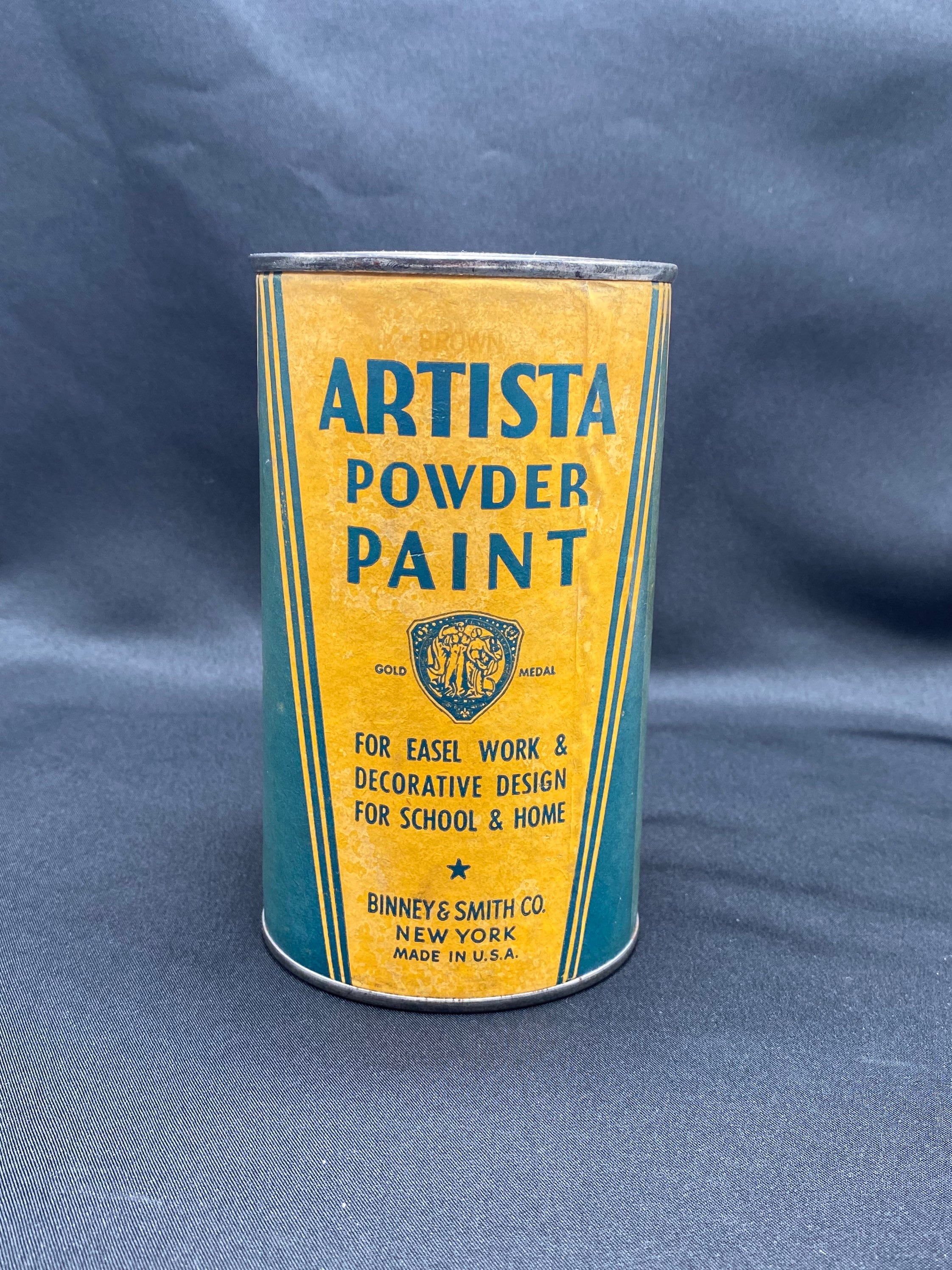 Binney and Smith Powder Paint, Arista Powder Paint, Binney and Smith Gold Medal, Vintage Crayola