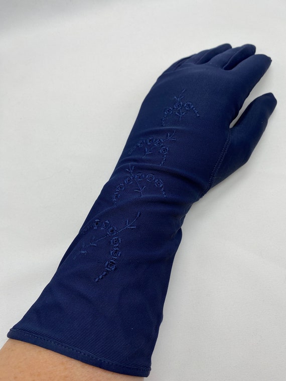 NOS Vintage Navy Ladies Dress Gloves, Vintage Dors