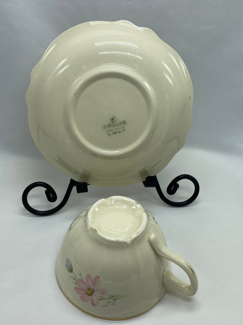 Cosmos Virginia Rose by Homer Laughlin Cup and Saucer Cosmos Etsy