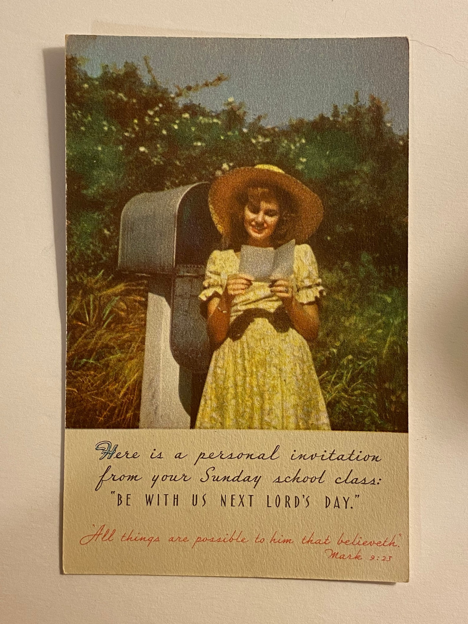 Printable Sunday School Postcards