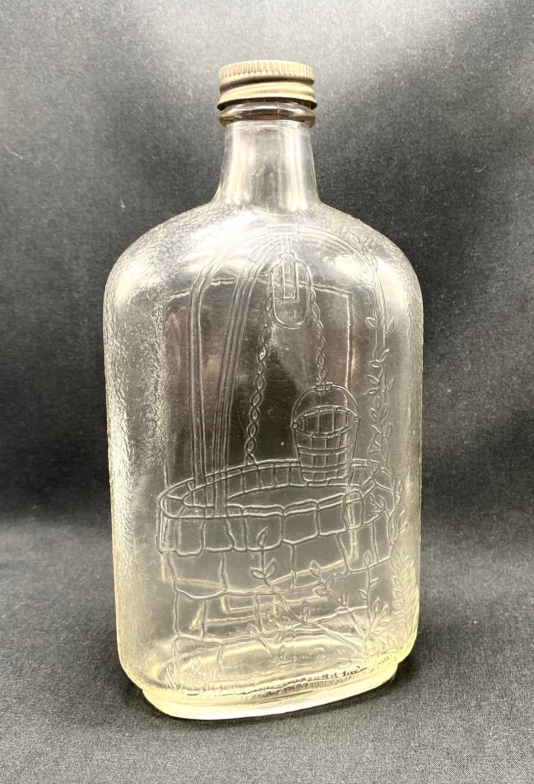 Vintage Glass Refrigerator Bottle, Antique Glass Bottle, Antique Water Bottle, Vintage Water