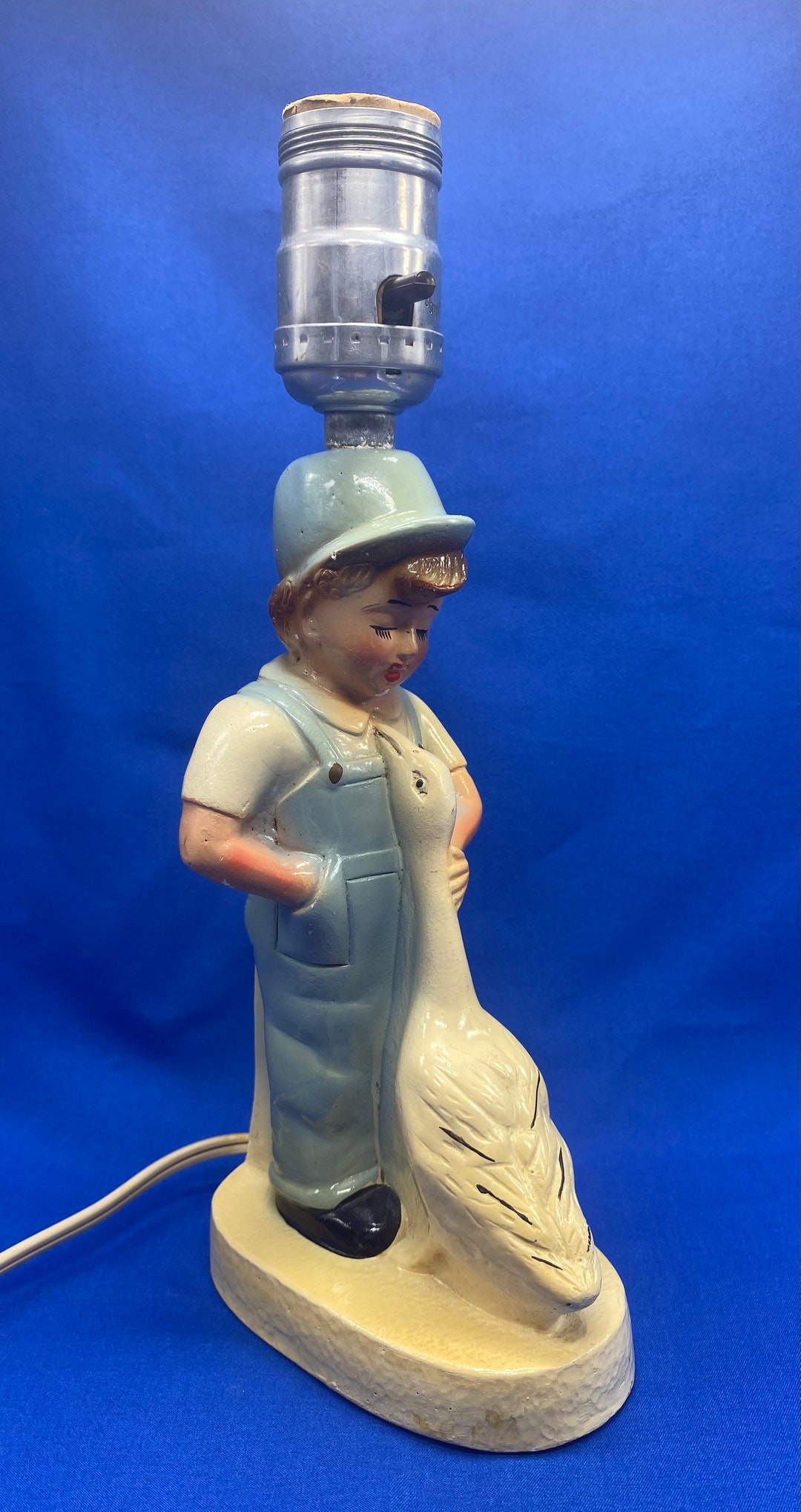 Vintage Nursery Lamp Vintage Childs Lamp Little Boy Lamp Etsy