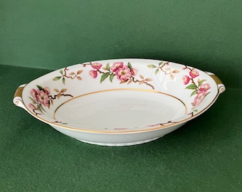 Narumi Cherry Blossom Oval Vegetable Bowl, Narumi Vegetable Bowl, Cherry Blossom Serving Bowl, Large Floral China Bowl, Blossomtime