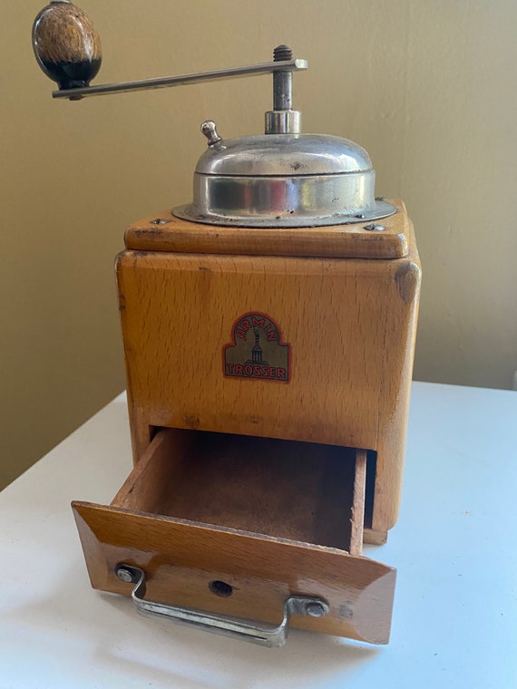 Vintage Coffee Grinder Against the Background of the French Press. Stock  Image - Image of coffe, break: 211083935