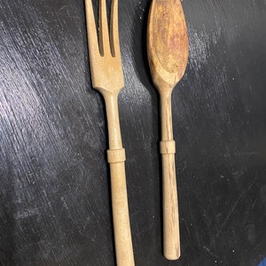 Vintage Wooden Salad Set