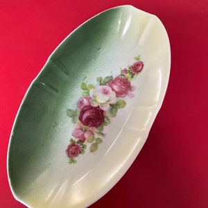 Vintage jewelry/trinket oval dish, German porcelain 178