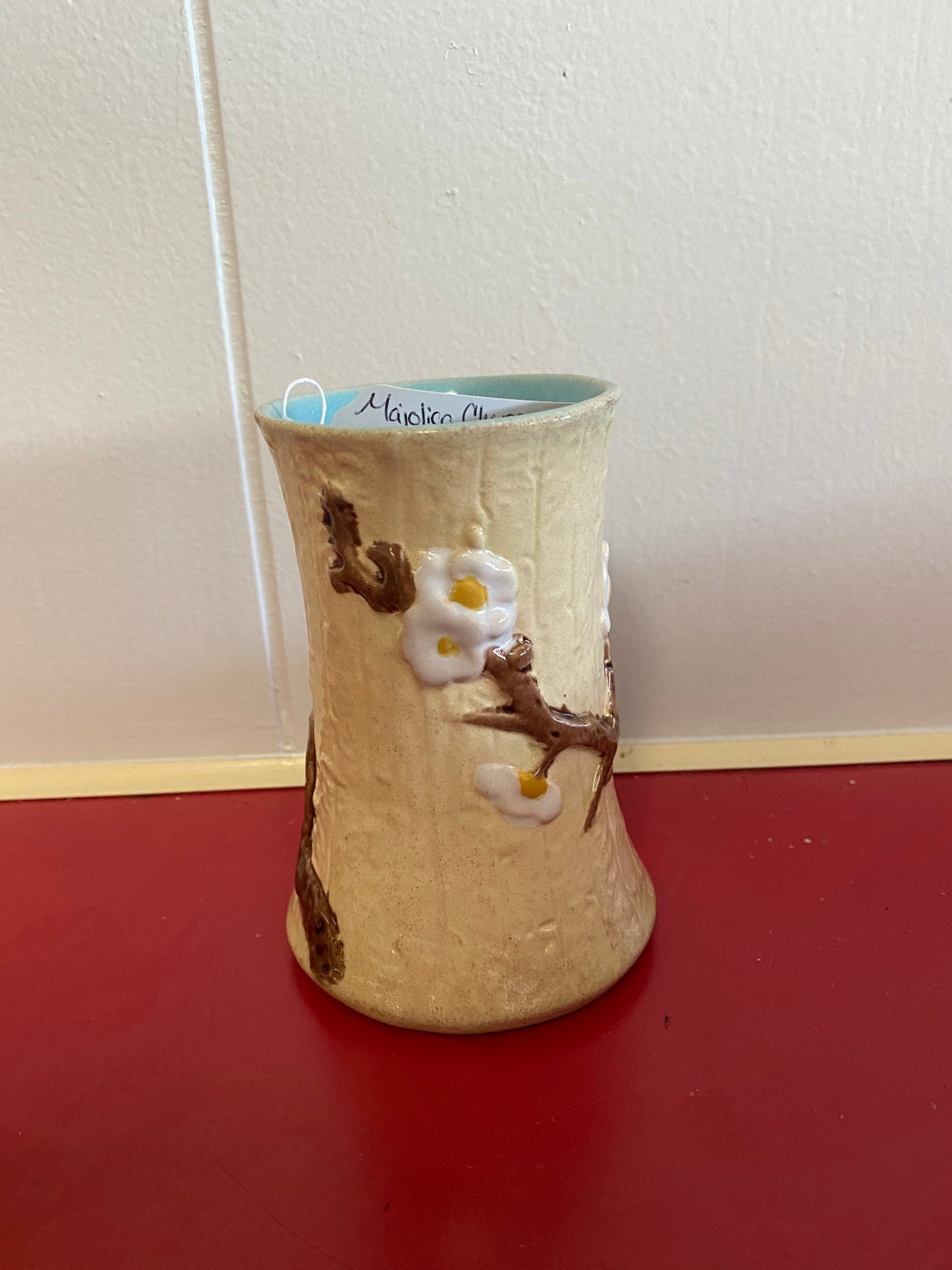 Majolica Spooner Vase Etsy