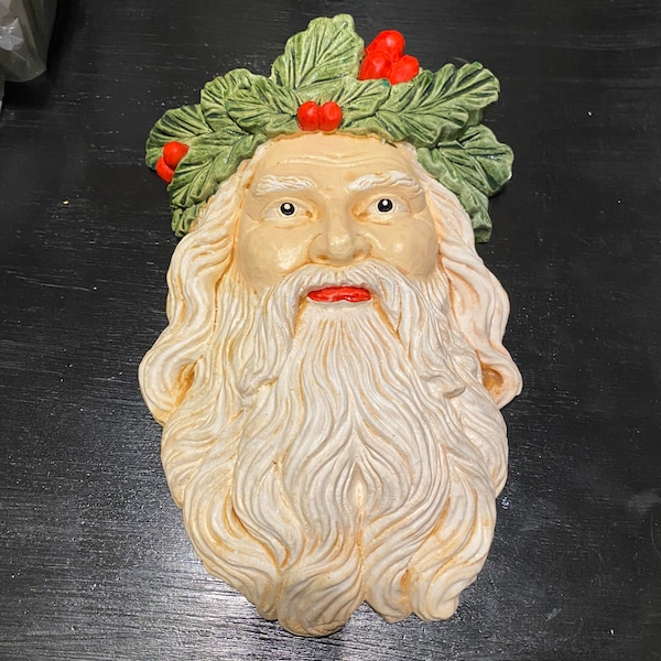 Santa Head Wall Hanging Etsy
