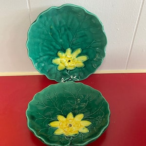 Majolica Lily pad plates
