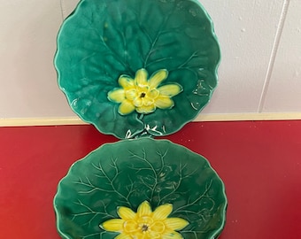 Majolica Lily pad plates