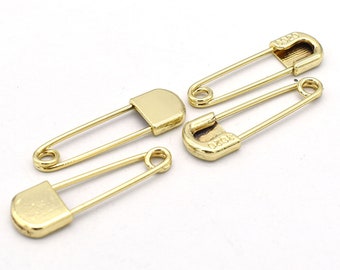 35mm Or Épingles de sécurité Kilt Pin Craft Broches Bar Pins Petit Kilt Jupe Couverture Châle Écharpe Métal Fournitures de couture Vêtements Fabrication 20/50pcs