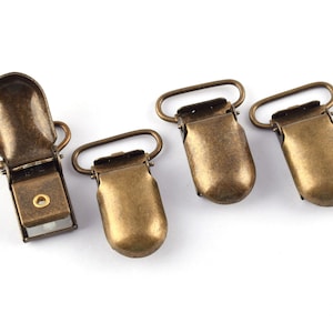 U Shape Genmetal Ribbon Clip Pacifier Clip Bronze Dummy Clip Baby Clip Suspenders Clip Kam Clips Suspender Fastener Dummy Bib Holder Clip