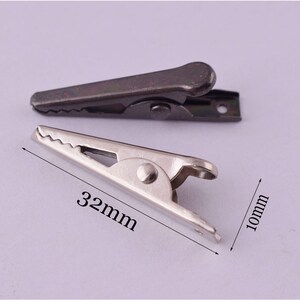 32mm Alligator hair clips Metal Hair Alligator Clips Hair Accessory Blanks Fashion Hairpin Base For DIY Hair Accessories 20pcs image 2