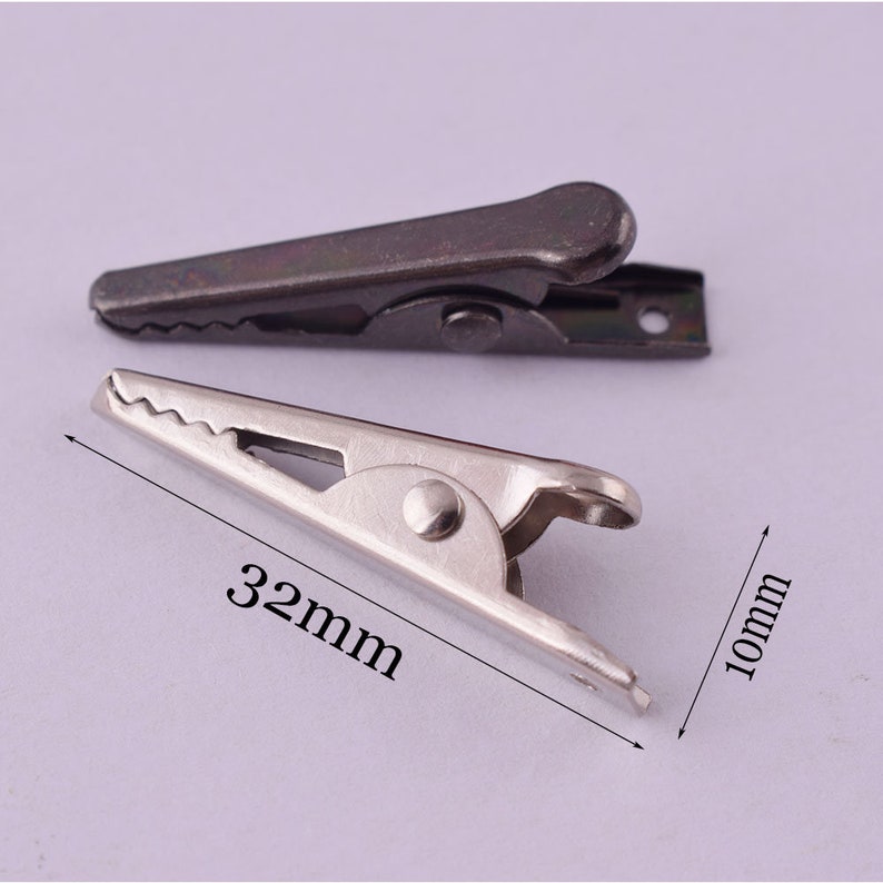 32mm Alligator hair clips Metal Hair Alligator Clips Hair Accessory Blanks Fashion Hairpin Base For DIY Hair Accessories 20pcs image 2