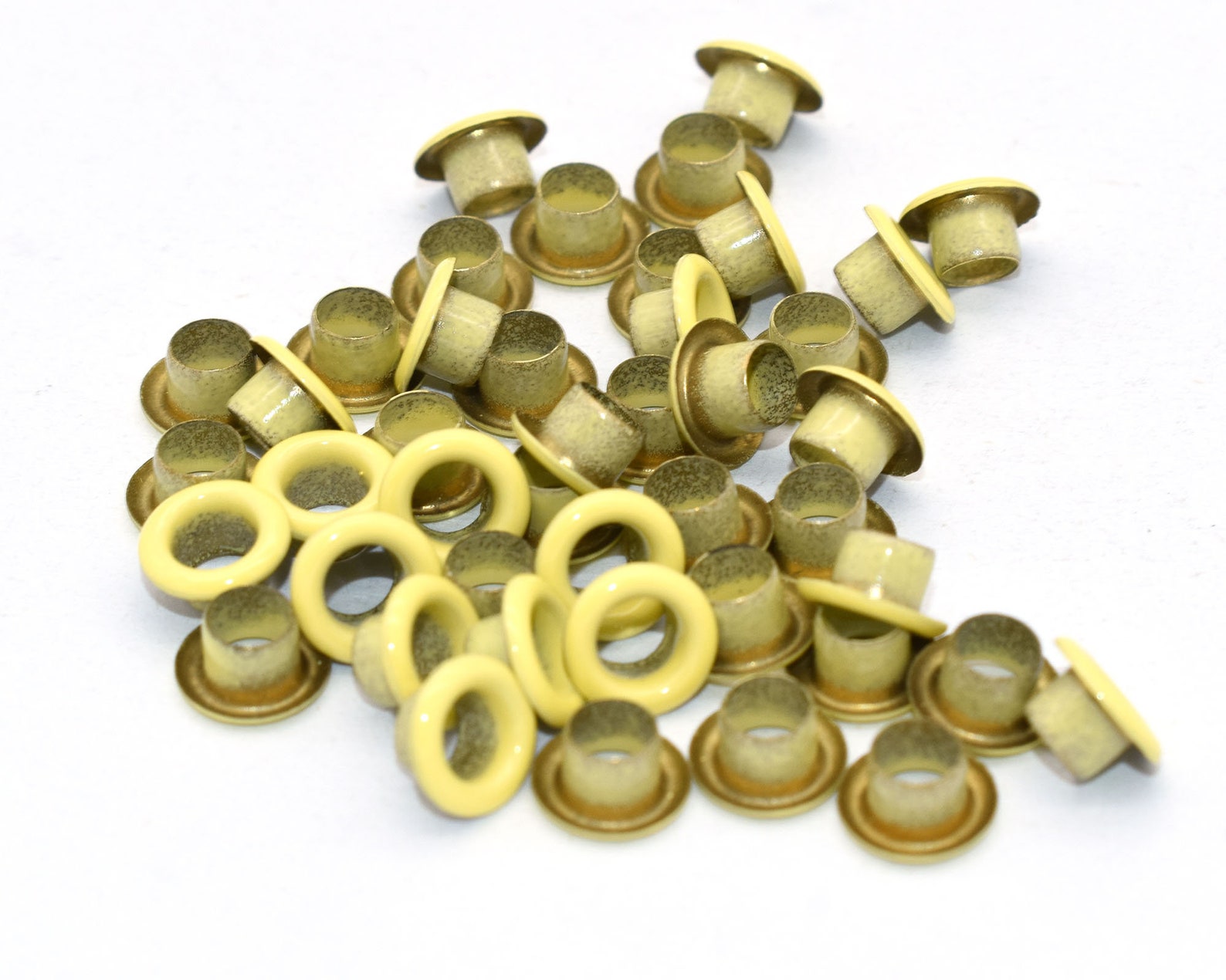 Yellow Eyelet Grommets 4mm Grommet Eyelet Metal Grommet Rivets Etsy