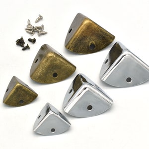 22-35mm Bronze Vintage Box Corner Protector Triangle Metal Box Decorative Edge Safety Guard Corner clip Metal Jewelry Box Corners