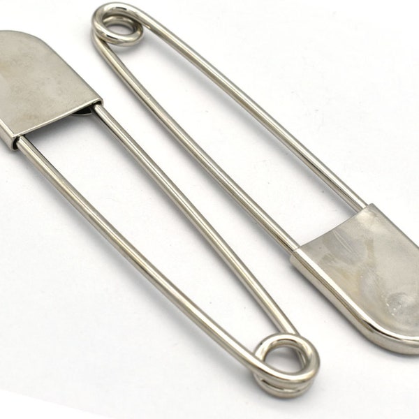 128mm Giant Safety Pin Big Over Sized Laundry Pins Kilt Pins Broche Broche Arrière Épingle de sécurité pour coudre Bijoux Fabrication de points Pins Charm