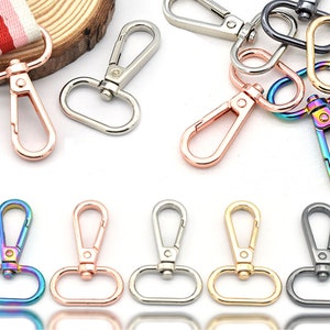 Rainbow Swivel Snap 20/25mm Inner Oval Ring Lobster Clasp Claw for Strap Push Gate Lobster Clasps Hooks Fashion Clips 10pcs