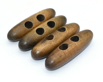 50mm Marron Bascules Boutons en bois Deux trous Boutons ovales Boutons de couture Blazer Boutons Costume Boutons vintage Boutons en bois pour vêtements Couture