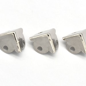 15mm Silver Metal Box Corner Protector Decorative Corner Brackets Edge Safety Guard for Jewelry Box Wooden Case 12pcs