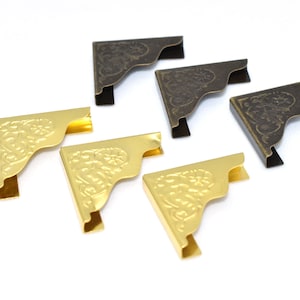 25mm Antique Vintage Box Corner Book Corner Protector for Jewelry Box Table Book Albums Menus Decoration 12/24pcs Active