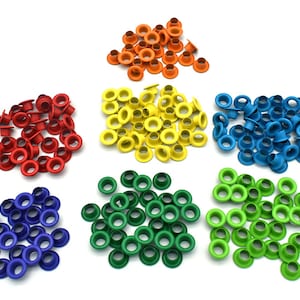 5mm Eyelet in 7 color Brass Eyelets Grommets Metal Eyelet For DIY Clothing Scrapbooking Craft Projects 100pcs