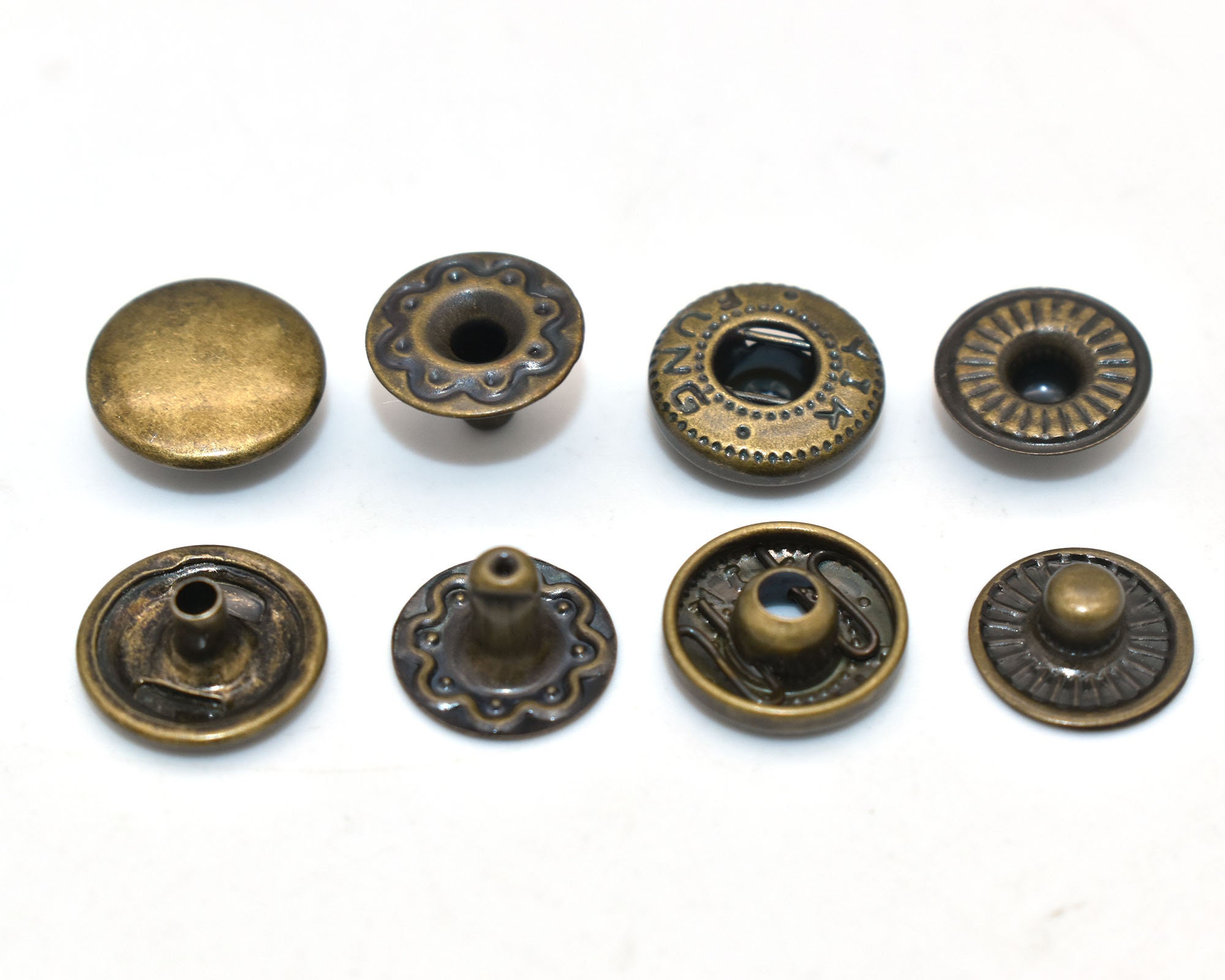 Bronze Snap Buttons Spring Snap Fasteners Studs Snap Buttons