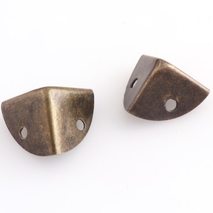 12 stuks antieke bronzen hoekbeschermer decoratieve hoekbeugels doos randbeschermer voor houten kofferdoos