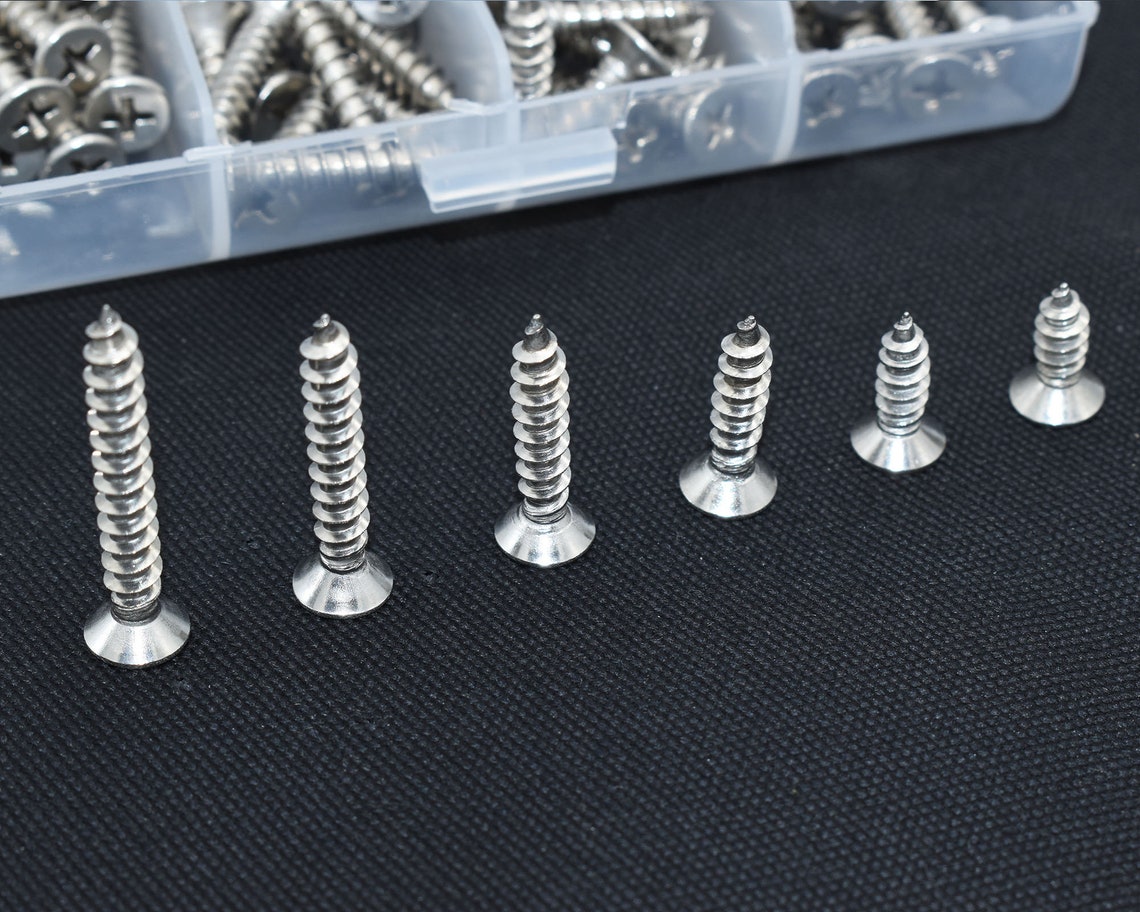M4 Stainless Steel Self Tapping Screws Assortment Set 105Pcs Etsy