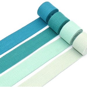 1&quot; Solid Ribbons Webbing Belt Canvas Webbing Dog Collar Webbing Knit Tape Ribbon Trim Leash Ribbon for Bag Strap Textile Sewing Accessories