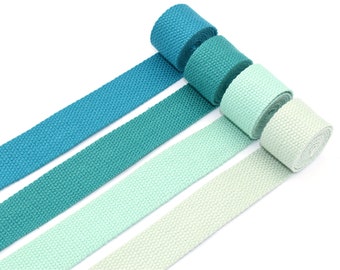1" Solid Ribbons Webbing Belt Canvas Webbing Dog Collar Webbing Knit Tape Ribbon Trim Leash Ribbon for Bag Strap Textile Sewing Accessories