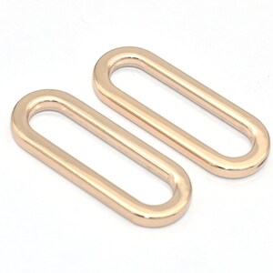 Platta ovala O-ringar Bältesspänne Glidspännen - Elliptisk ring Remkopplingsring Osvetsad O-ringar För handväsksband 20-40 mm