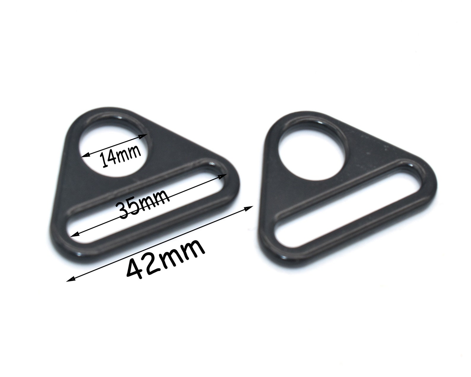 Metal Triangle Strap Buckles Black Bag Loops Bag Strap Buckle Etsy